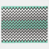 ZIGZAG-Muster - Schwarz-weiß grau + Ihre Idee Fleecedecke (Vorderseite (Horizontal))