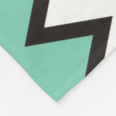 ZIGZAG-Muster - Schwarz-weiß grau + Ihre Idee Fleecedecke (Ecke)