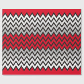 ZIGZAG-Muster - Schwarz-weiß grau + Ihre Idee Geschenkpapier (Flach)