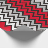 ZIGZAG-Muster - Schwarz-weiß grau + Ihre Idee Geschenkpapier (Ecke)