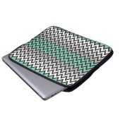 ZIGZAG-Muster - Schwarz-weiß grau + Ihre Idee Laptopschutzhülle (Vorne Knopf)