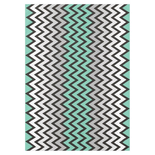 ZIGZAG-Muster - Schwarz-weiß grau + Ihre Idee Tischdecke (Vorderseite)