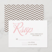 Zigzag Muster Wedding Response Card RSVP Karte (Vorne/Hinten)