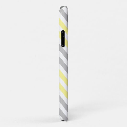 Zigzag Muster, Zickzack, gelb, grau, Ihr Name Case-Mate iPhone Hülle (Hinten/Rechts)
