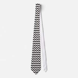 Zigzag Necktie mit schwarzen und weißen Chevronen Krawatte