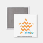 ZigZag Orange 3 Magnet (Vorderseite/Rückseite)