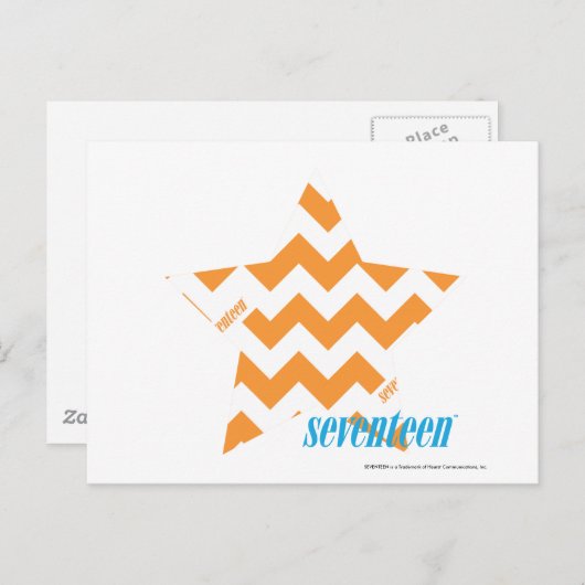 ZigZag Orange 3 Postkarte (Vorne/Hinten)