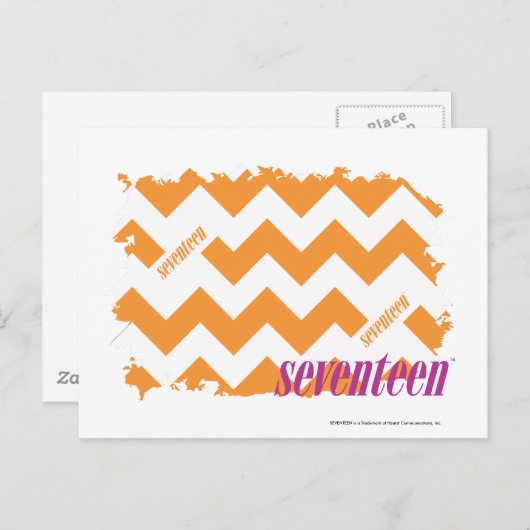 ZigZag Orange 4 Postkarte (Vorne/Hinten)