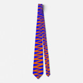 Zigzag - Orange auf Blue 0000FF Krawatte (Vorderseite)