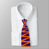 Zigzag - Orange on Deep Lila 330066 Krawatte (Gebunden)