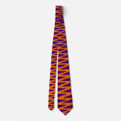 Zigzag - Orange on Deep Lila 330066 Krawatte (Rückseite)