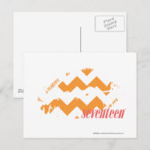 ZigZag Orange Postkarte (Vorne/Hinten)