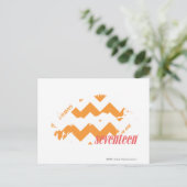 ZigZag Orange Postkarte (Stehend Vorderseite)