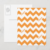 ZigZag Orange Postkarte (Vorne/Hinten)
