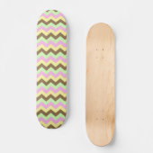 Zigzag-Patroon (Gewölbe, Grüne, Gel en Bruin) Skateboard (Vorderseite)
