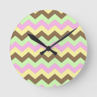 Zigzag patroon (groen, roze, geel en bruin)