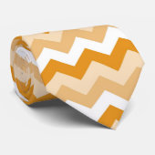 Zigzag patroon (oranje en wit) krawatte (Gerollt)