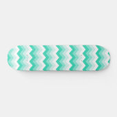 Zigzag patroon (Türkis, Groen) Skateboard (Horizontal)