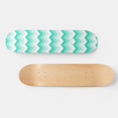 Zigzag patroon (Türkis, Groen) Skateboard (Horizontal)