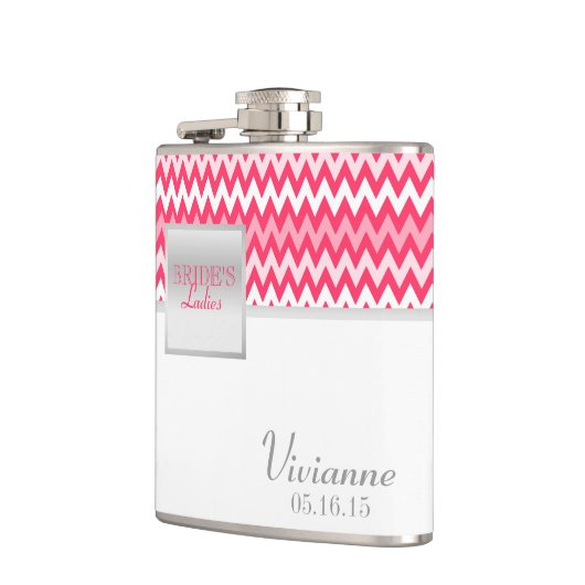 Zigzag Pattern Bridesmaid Flachmann (Links)