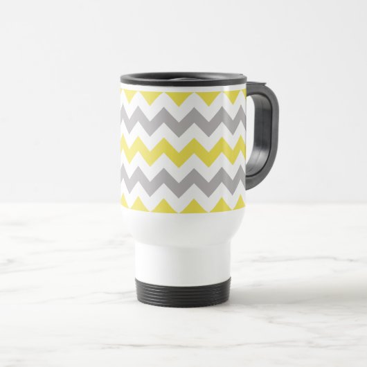 Zigzag Pattern, Chevron Pattern. Reisebecher (VorderseiteRechts)