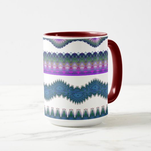 Zigzag Pattern Coffee Mug Tasse (VorderseiteRechts)