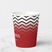 Zigzag Pattern Red Abschluss Pappbecher (Links)