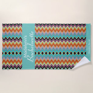 Zigzag Pattern Wedding Party Gefallen Personalisie Strandtuch