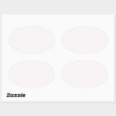 ZigZag personalizable Muster Hintergrundvorlage Ovaler Aufkleber (Blatt)