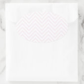 ZigZag personalizable Muster Hintergrundvorlage Ovaler Aufkleber (Tasche)
