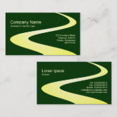 ZigZag-Pfad - Gelbe Farbschattierungen auf dunkelg Visitenkarte (Vorne/Hinten)