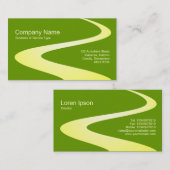 ZigZag-Pfad - Gelbfärbung auf Grün 669900 Visitenkarte (Vorne/Hinten)