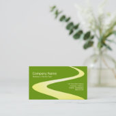ZigZag-Pfad - Gelbfärbung auf Grün 669900 Visitenkarte (Stehend Vorderseite)