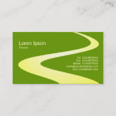 ZigZag-Pfad - Gelbfärbung auf Grün 669900 Visitenkarte (Rückseite)