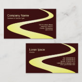 ZigZag-Pfad - Gelbschattierungen auf braun 330000 Visitenkarte (Vorne/Hinten)