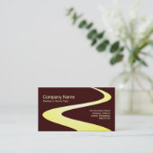 ZigZag-Pfad - Gelbschattierungen auf braun 330000 Visitenkarte (Stehend Vorderseite)