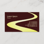 ZigZag-Pfad - Gelbschattierungen auf braun 330000 Visitenkarte (Rückseite)