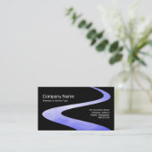 ZigZag Pfad - Himmelsspiegel Pfad - auf Schwarz Visitenkarte (Stehend Vorderseite)