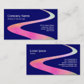 ZigZag-Pfad - Kosmischer Pfad - Dunkelblau Visitenkarte (Vorne/Hinten)