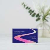 ZigZag-Pfad - Kosmischer Pfad - Dunkelblau Visitenkarte (Stehend Vorderseite)