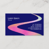 ZigZag-Pfad - Kosmischer Pfad - Dunkelblau Visitenkarte (Rückseite)