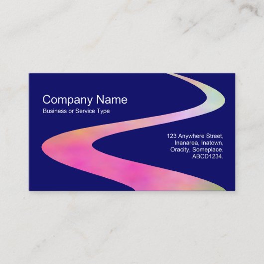 ZigZag-Pfad - Kosmischer Pfad - Dunkelblau Visitenkarte (Vorderseite)