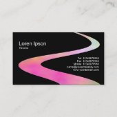 ZigZag-Pfad - Kosmischer Pfad - Schwarz Visitenkarte (Rückseite)