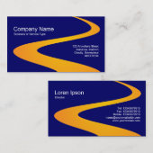 ZigZag-Pfad - Orange mit dunkelblau Visitenkarte (Vorne/Hinten)