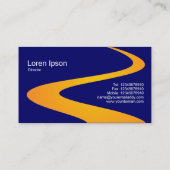 ZigZag-Pfad - Orange mit dunkelblau Visitenkarte (Rückseite)