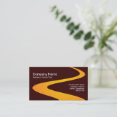 ZigZag-Pfad - Orange mit Dunkelbraun 330000 Visitenkarte (Stehend Vorderseite)