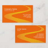 ZigZag-Pfad - Orangenschattierungen Visitenkarte (Vorne/Hinten)