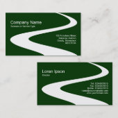 ZigZag-Pfad - Weiß auf Dunkelgrün 003300 Visitenkarte (Vorne/Hinten)
