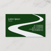 ZigZag-Pfad - Weiß auf Dunkelgrün 003300 Visitenkarte (Rückseite)