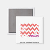 ZigZag Pink 2 Magnet (Vorderseite/Rückseite)